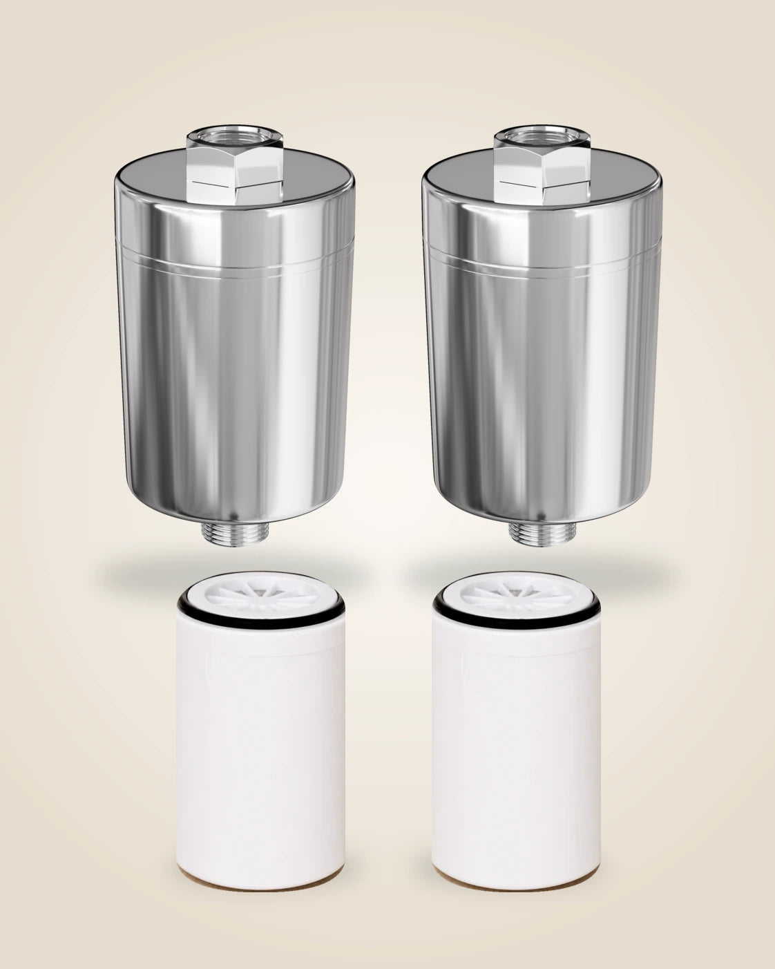 2 filtres de douche et 2 recharges séparées