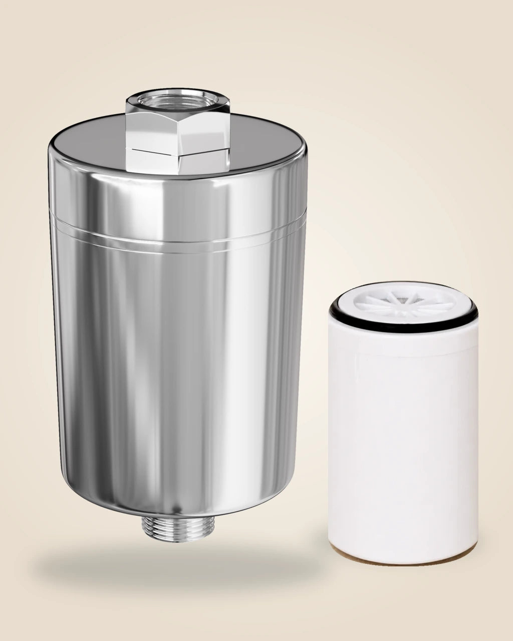 1 filtre de douche et 1 recharge séparée